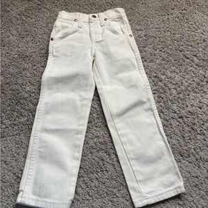 NWT Wrangler kids size 4 slim white jeans